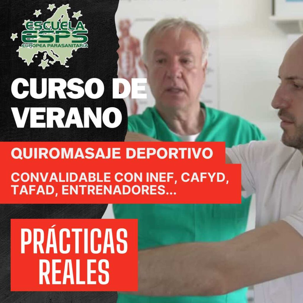 cursos de masajista deportivo y quiromasajista profesional, escuela de quiromasaje, formación quiromasajista, cursos de masajista